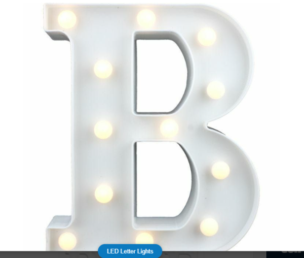 LED LETTER B