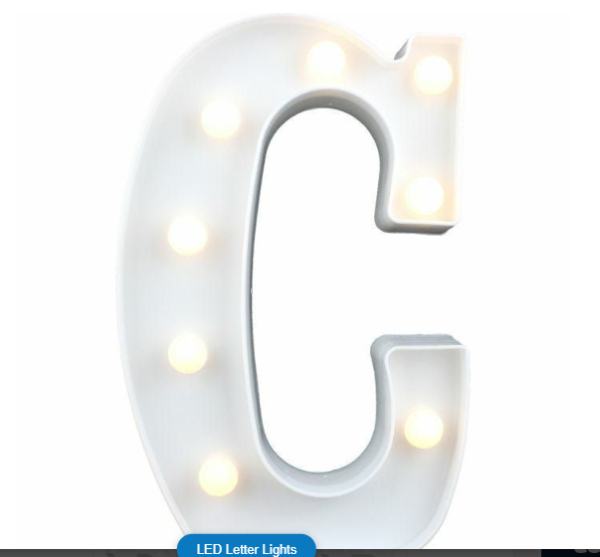 LED LETTER C