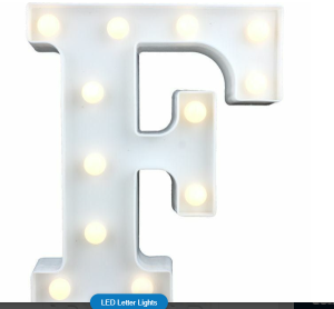 LED LETTERS F