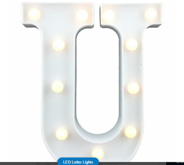 LED LETTERS U