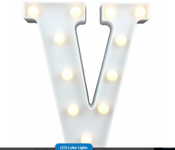 LED LETTERS V