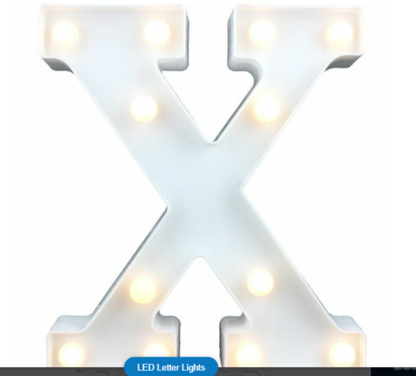 LED LETTERS X