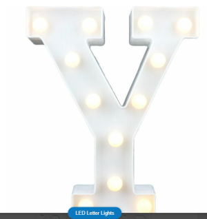 LED LETTERS Y