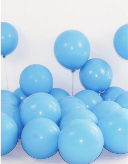 Light blue latex balloon