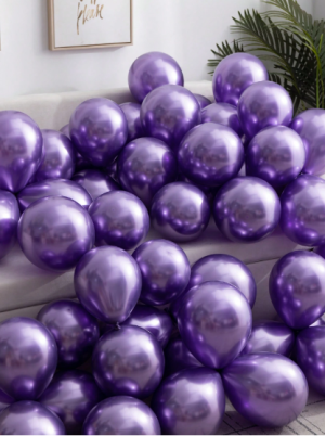 Purple metallic balloons
